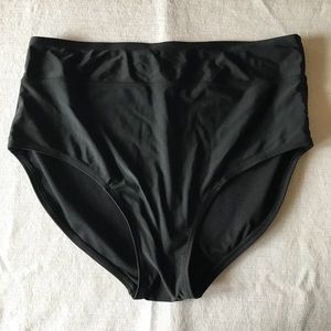 Black high waisted swim bottoms